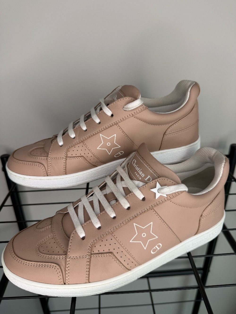 Authentic Christian Dior 'Dior Star' Leather Sneakers EU 37.5
